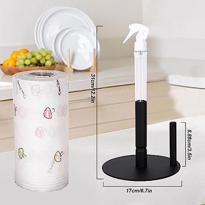 2 In 1 Paper Towel Holder With Spray Bottle, Countertop Paper