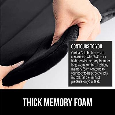 Gorilla Grip 70x24 Thick Memory Foam Bath Rug, Soft Absorbent Luxury Mats