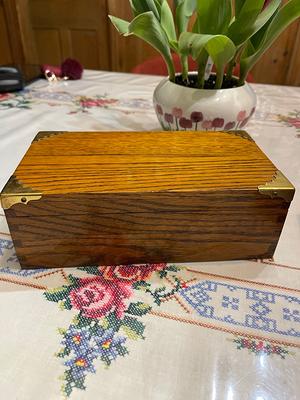 Vintage Jewelry Box - Black Walnut Wood - Velvet from Apollo Box