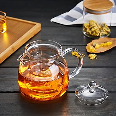 800ml Glass Teapot with Removable Infuser, Stovetop Safe Tea