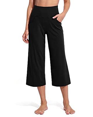 Promover Capri Pants for Women Wide Leg Yoga Pants for Women High Waisted  Crop Pants Comfy Stretch Workout Casual Lounge Dress Flare  Pants(Black,XL,22) - Yahoo Shopping