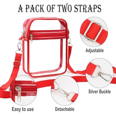 WEDDINGHELPER Clear Crossbody Purse Bag, Clear Bag Stadium Approved Inner Pocket for Concerts, Festivals, Sports Events