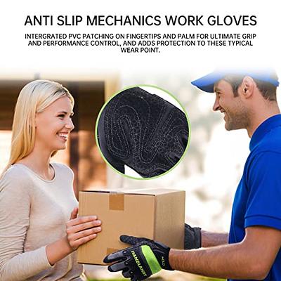 AIGEVTURE Anti Vibration Work Gloves Men,TPR Impact Protection