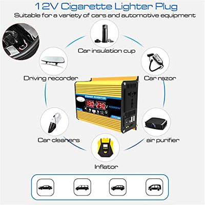 LED Digital 4000W Car Power Inverter 12V to AC 220V 110V 