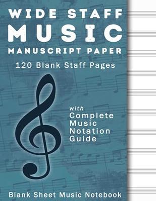 Sheet Music Paper: Standard Music Manuscript Paper, Blank Sheet Music  Notebook, 12 Staffs/Staves Per Page, 8.5 x 11, Soft Cover, 120 Pages