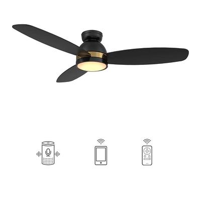 CARRO Daisy 36 in. Dimmable LED Indoor White Smart Ceiling Fan