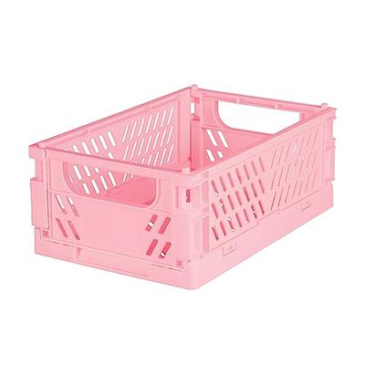 omesy Pastel Storage Crates for Organizing, Mini Plastic Baskets Collapsible  for Home Kitchen Bedroom Decor, 5.9 x 3.8 x 2.2 (Pink) - Yahoo Shopping