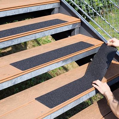 Leyibo Anti Slip Tape with Roller, 4 Inch x 35 Ft Grip Tape for Stairs  Outdoor/