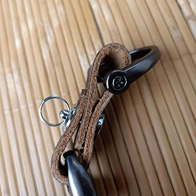 Initial Faux Cowhide Keychain ( B )