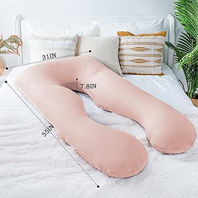 Meiz Cooling Pregnancy Pillow, Pregnancy Pillows for Sleeping, Maternity  Pillow with Cooling Jersey Cover, Misty Rose - Yahoo Shopping