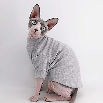 Sphynx Hairless Cat Clothes Solid Soft Faux Fur Sweater Outfit Cute  Pullover Autumn Winter Fashion Turtleneck Sphynx Clothes Kitten Cat Apparel