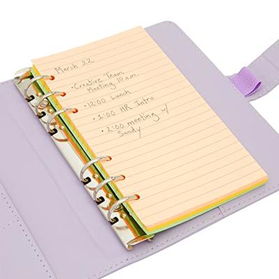 6-Pack Colored A6 Lined Binder Paper (240 Sheets/480 Pages), 6 Ring Hole  Punch Blank Loose Leaf Ruled Refill Inserts for Planner, Journal,  Notebooks, Budget Organizer - Yahoo Shopping