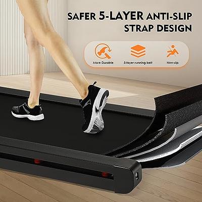Walking Pad Under Desk Treadmill Folding Treadmill for Home Office with  Handle for Walking Running - Durable, Quiet, Black