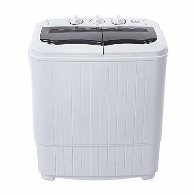 Compact Portable Twin Tub Washing Machine Top Load 10lbs Washer Gravity Drain