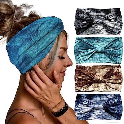 Boho Headbands For Women Fashion Wide Headband Yoga Workout Head Bands Hair  Accessories Band 6 Pack