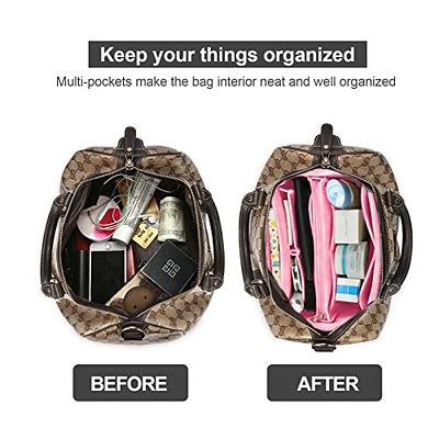 Purse Organizer Insert for Handbags, Felt Bag Organizer for Tote & Purse