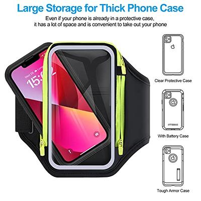 Topstache Large Leather Phone Holster,Flip Cell Phone Case with Belt Clip  for Samsung S23 S22,Large Phone Pouch for iPhone 14 13 Pro,Universal