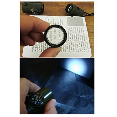 TRENDBOX Multifunctional 7 in 1 Camping Hiking Outdoor Whistle with Compass  Magnifier LED Flashlight Thermometer for Emergency Survival Traveling -  Yahoo Shopping