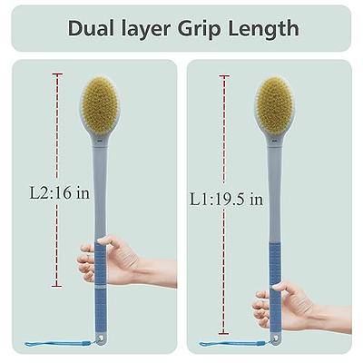 Bath Brush Back Scrubber Long Handle Soft Bristle Double-sided