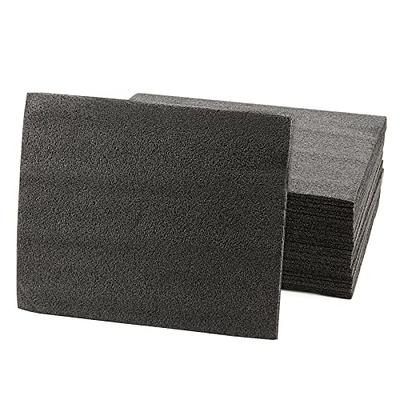 2 Pack Black Packing Foam Sheets, 1.5 Inch Polyurethane Cushioning