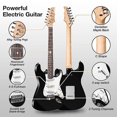 39 Inch Full Size Electric Guitar Kit with 15W Amp, 6 String