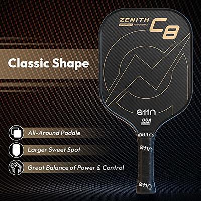 PCKL Pro Series Pickleball Paddle Racket | USA Pickleball Approved | Carbon Face with Large Sweet Spot | Honeycomb Core, White