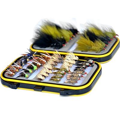 N/P 133pcs/Set Ultra-Thin Portable Nymph Scud Midge Flies Kit Assortment  with Box Trout Fishing Fly Lures Multicolor