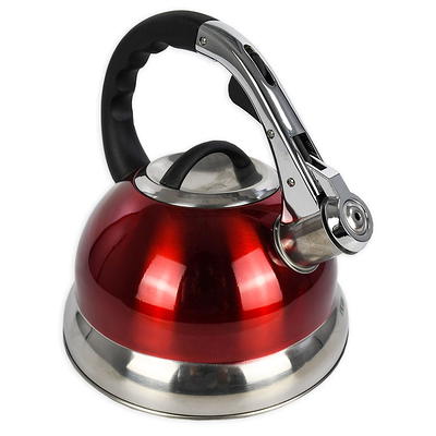 2.64 Quart Whistling Loud Tea Kettle & Tea Pot, Stainless Steel Tea Kettle  for Stove top - Yahoo Shopping