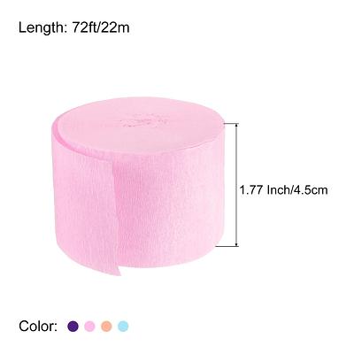Crepe Paper Streamers 4 Rolls 72ft in 4 Colors for Party Decorations -  Light Brown, Purple, Teal, Pastel Pink - Yahoo Shopping