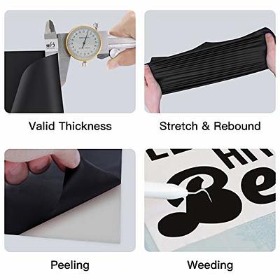 12 x 10ft Heat Transfer Vinyl HTV Rolls Black, Sooez HTV Vinyl for  T-Shirt, Iron on Vinyl, Easy to Cut & Weed for DIY Heat Vinyl Design