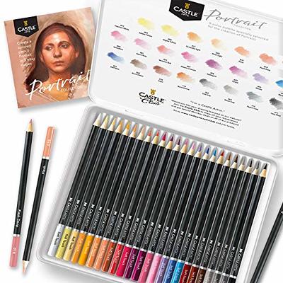  Castle Arts Themed 24 Colored Pencil Set in Tin Box, perfect  'Kandinsky' inspired colors. Featuring quality, smooth colored cores,  superior blending & layering performance for great results : Office Products