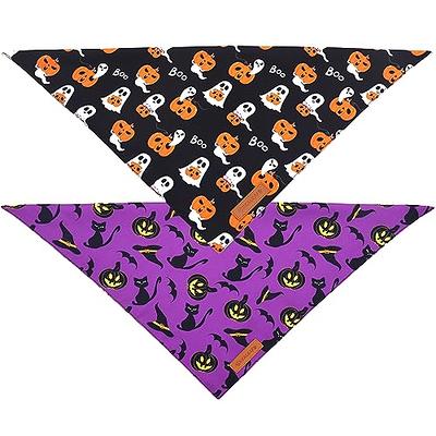 Cheap Halloween Dog Bandanas Premium Durable Fabric Holiday Bandana  Reversible Pet Scarf For Medium Large