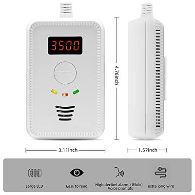 Natural Gas Detector, Plug-in Propane Natural Gas Leak Detector for Home  Kitchen RV, Combustible & Explosive Gas Alarm for LPG, LNG, Methane