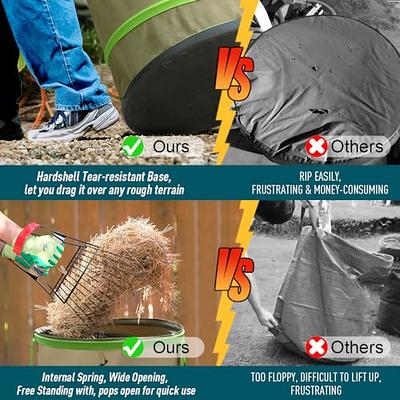 Garden Trash Bags, Collapsible Leaf Bags, Waterproof Pool Leaf Bag Heavy  Duty With Handle, Garden Waste Bags, Large Leaf Collectors Garden Waste  Bins