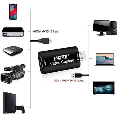 USB 2.0 Video Capture Card 4K HDMI-compatible Video Grabber Live Streaming  Box Recording for PS4 XBOX Phone Game DVD HD Camera