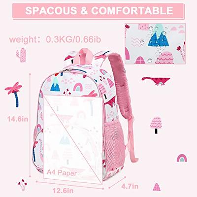 LOIDOU Toddler Backpack Girls 15 Inch Kids Preschool Kindergarten School  Backpack Book Bag for Daycare Nursery Travel with Chest Strap，Fits 3 to 8