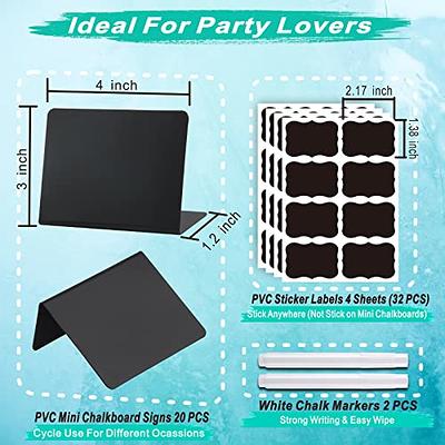 Wrapables Set of 32 Chalkboard Labels / Chalkboard Stickers With White  Chalk Pen- 2.5 x 1.5 Black - Yahoo Shopping