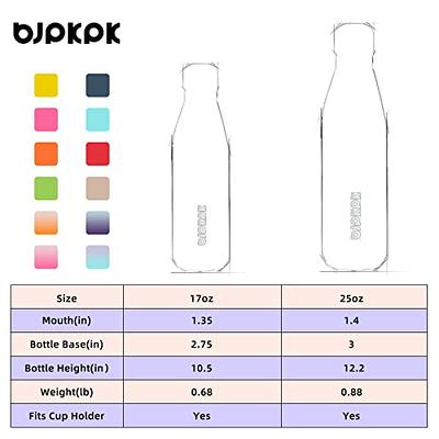 BJPKPK Insulated Water Bottles 17oz, Leak Proof Stainless Steel Water Bottle Keeps Cold for 24H and Hot for 12H, BPA Free Kids Water Bottle-Green