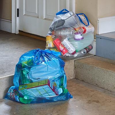 Glad Tall Kitchen Drawstring Recycling Bags - 13 Gallon Blue Trash Bag - 45  Count Each