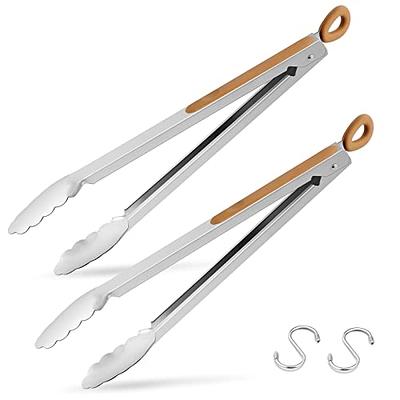 Kitchen Stainless Steel & Silicone Kitchen Tongs Cooking Tool Bbq Tongs  Food Tongs Silicone Kitchen Tongs Buffet Grilling And Salad Colour: Black