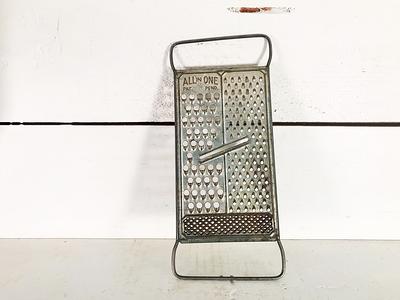 Vintage Cheese Grater Kitchen Tool Kitsch Hand Held Cheese Grater