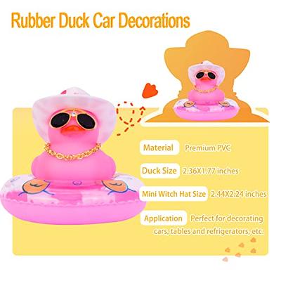 MuMyer Pink Car Rubber Duck, Cute Duck Car Ornaments Duck Car