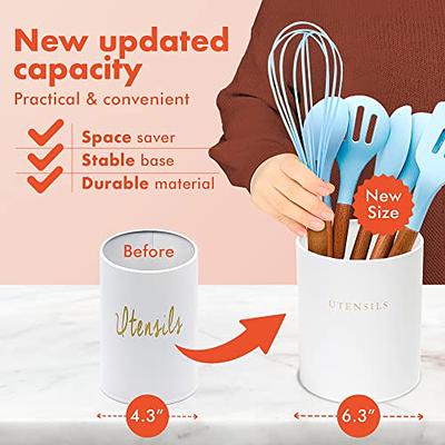 Extra Large Rotating Utensil Holder Caddy with Sturdy No-Tip