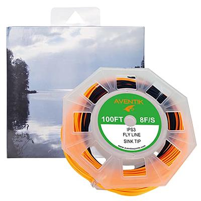 Aventik Sinking Tip Fly Line Fly Fishing Weight Forward Line Tapered Floating  Sinking Tip Line 100 FT 3-4IPS (Black/Orange,6F/S) - Yahoo Shopping