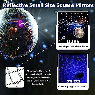 Large Disco Ball Silver Hanging Disco Balls Reflective Mirror Ball for  Party Holiday Wedding Dance Music Club Stage Props Decor