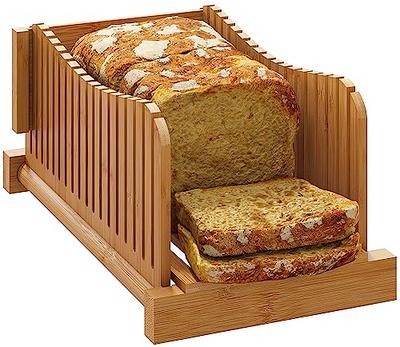 Bread Slicer, Bread Loaf Slicing Machine With Crumbs Tray, Easy To Use  Foldable Bread Cutter, Adjustable Slice Sizes