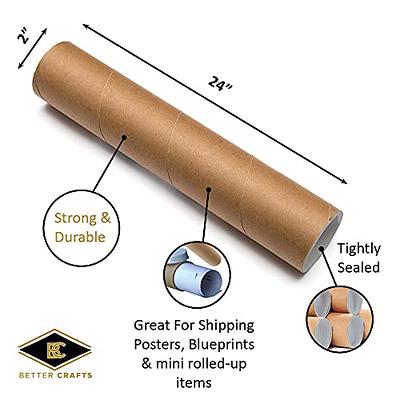 Mailing Tubes with Caps - Premium Kraft Cardboard Tubes for mailing -  Shipping Tubes for Posters - Size 2 x 24 (25) - Yahoo Shopping