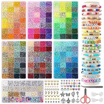 Incraftables Crackle Glass Beads 1100pcs 24 Colors. Crystal Glass Beads for  Jewelry Making Bulk Kit (6mm). Lampwork Glass Beads for Bracelets Making