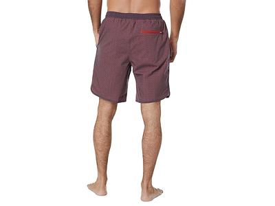 L.L.Bean 9 All Adventure Swim Print Shorts (Raisin Brown