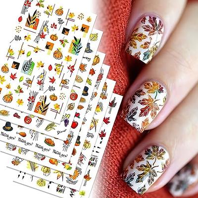 Fall Nail Foil Transfer Stickers Maple Leaf Nail Foils Decals Fall Nail Art  Stickers Flowers Maple Leaves Autumn Nail Designs Thanksgiving Nail  Stickers for Women Girls Nail Decoration (2 Rolls) 2 Boxes